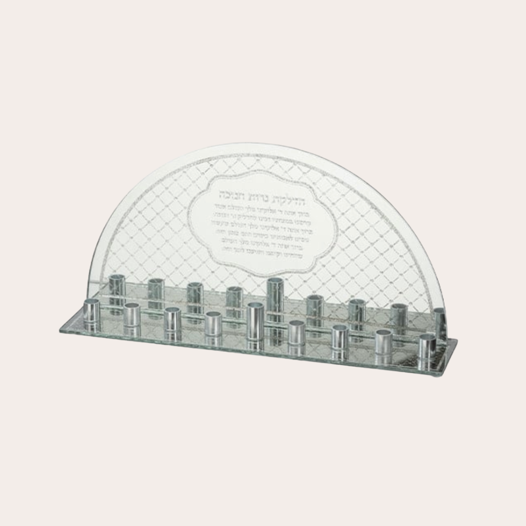 Chanukah Menorahs - Glass