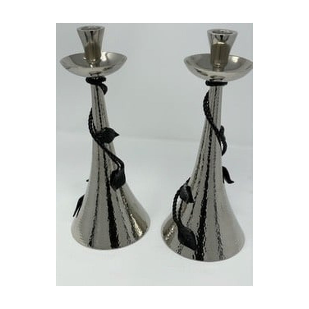 Hammered Candlestick with Black Branch Motif