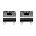 Square Grooved Candlesticks, Black