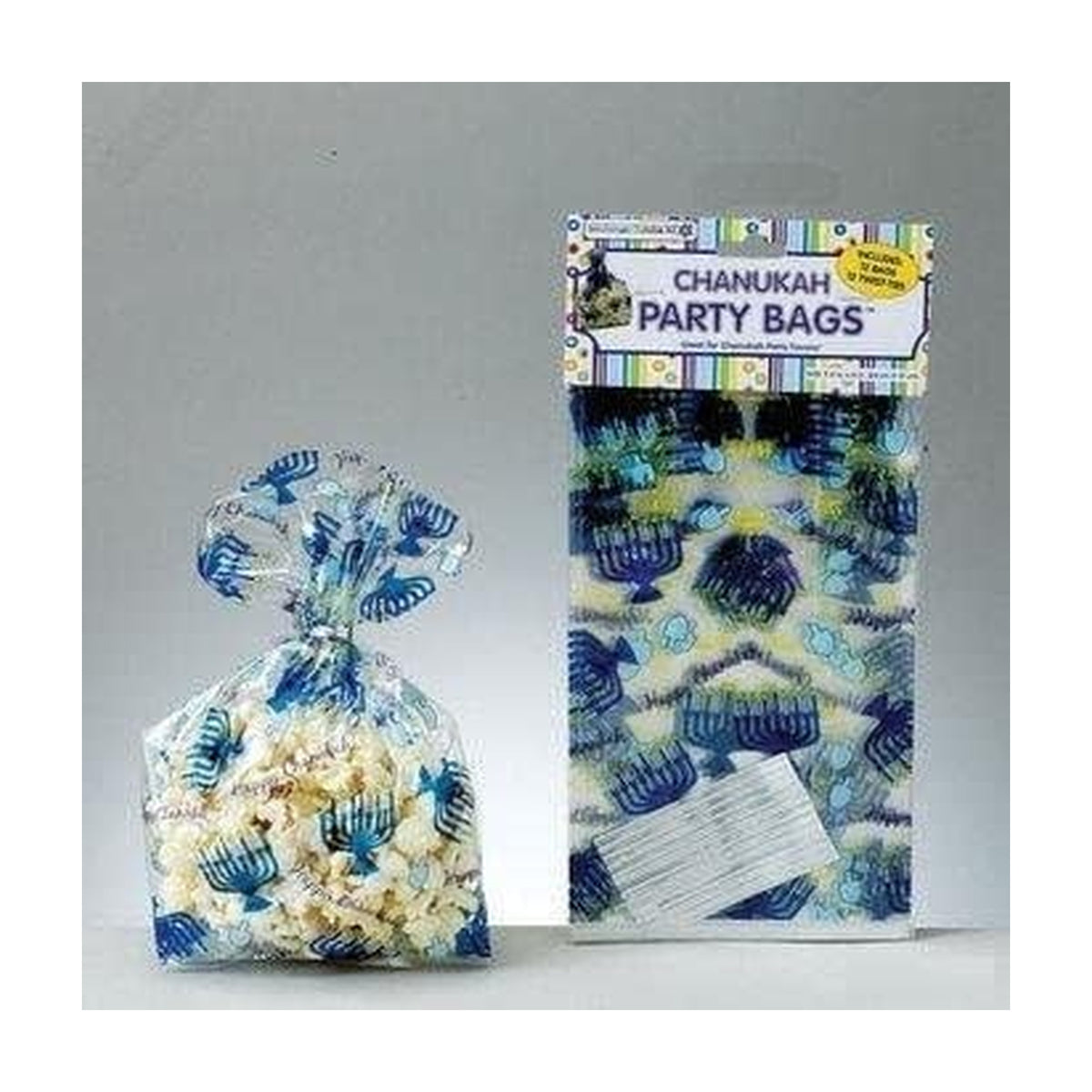 Chanukah Cellophane Party Bags with Twist Ties
