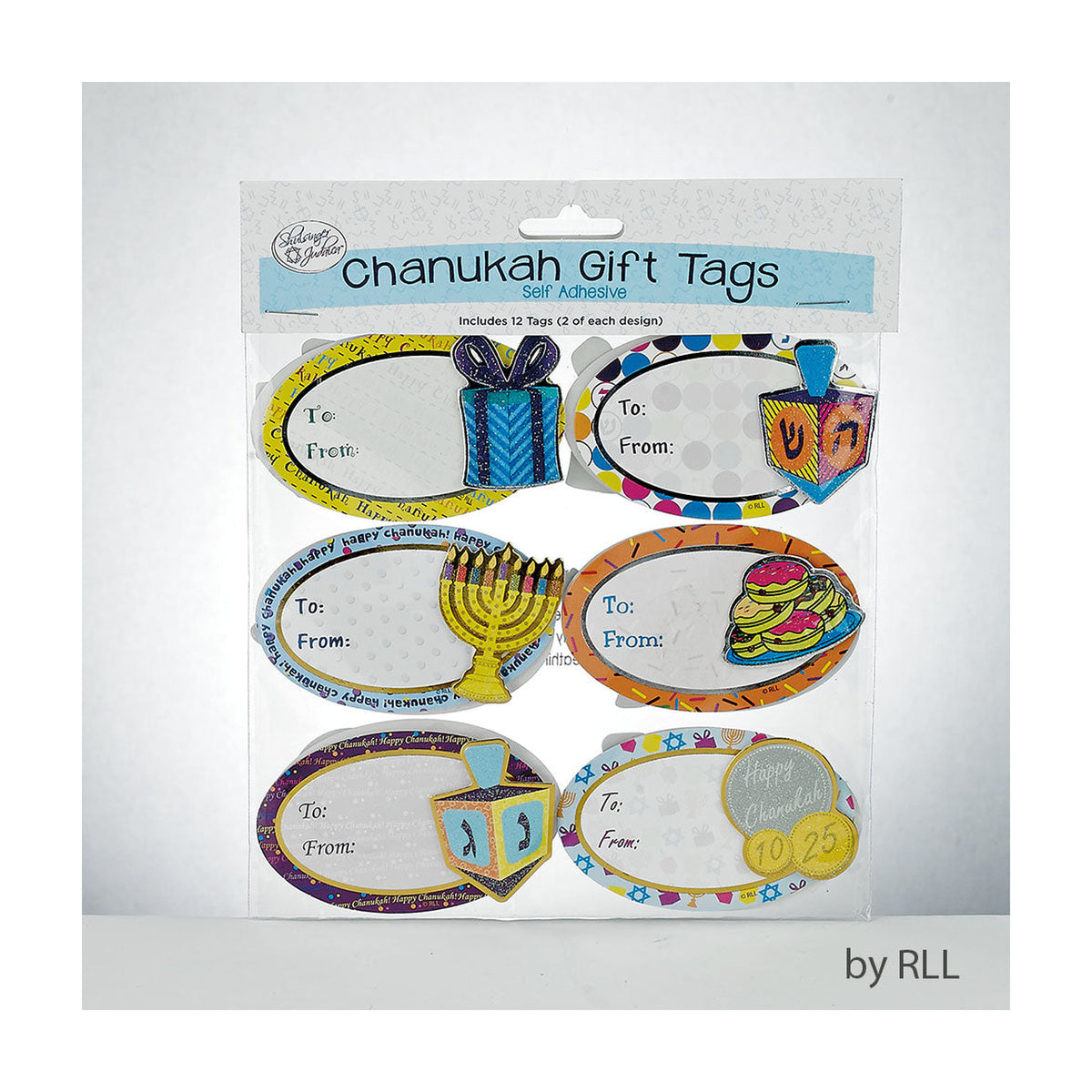 3-D Chanukah Gift Tags, 12-Pack