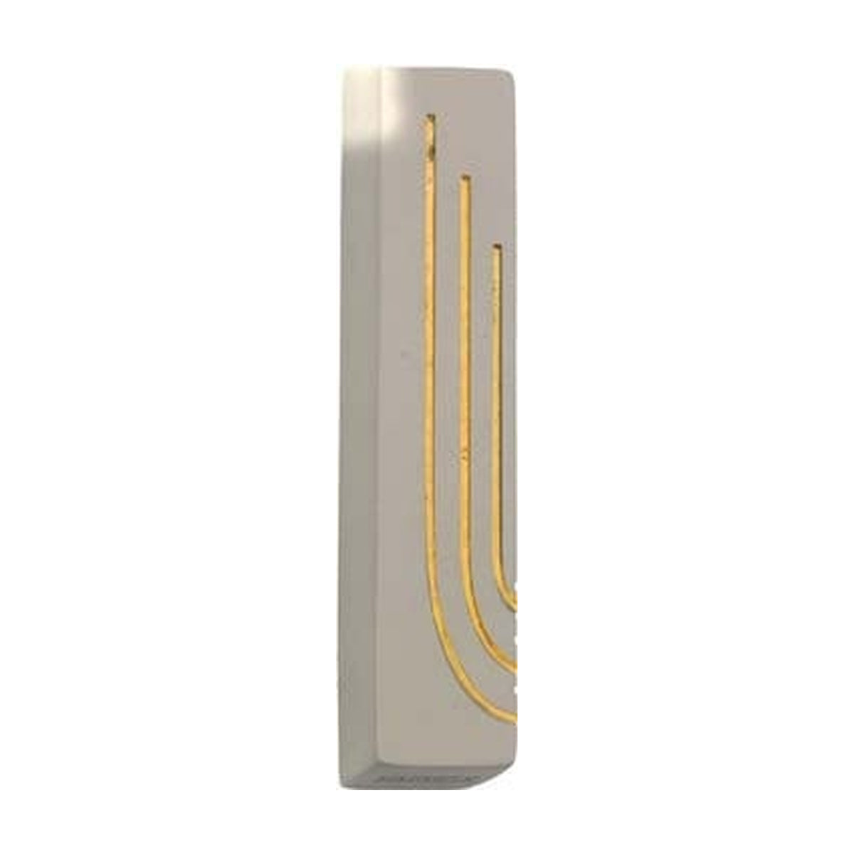 Mezuzah Case, Concrete/Stone Terazzo, 8 cm, Grey with Gold