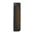 Black Mezuzah with Modern Gold Shin 12cm