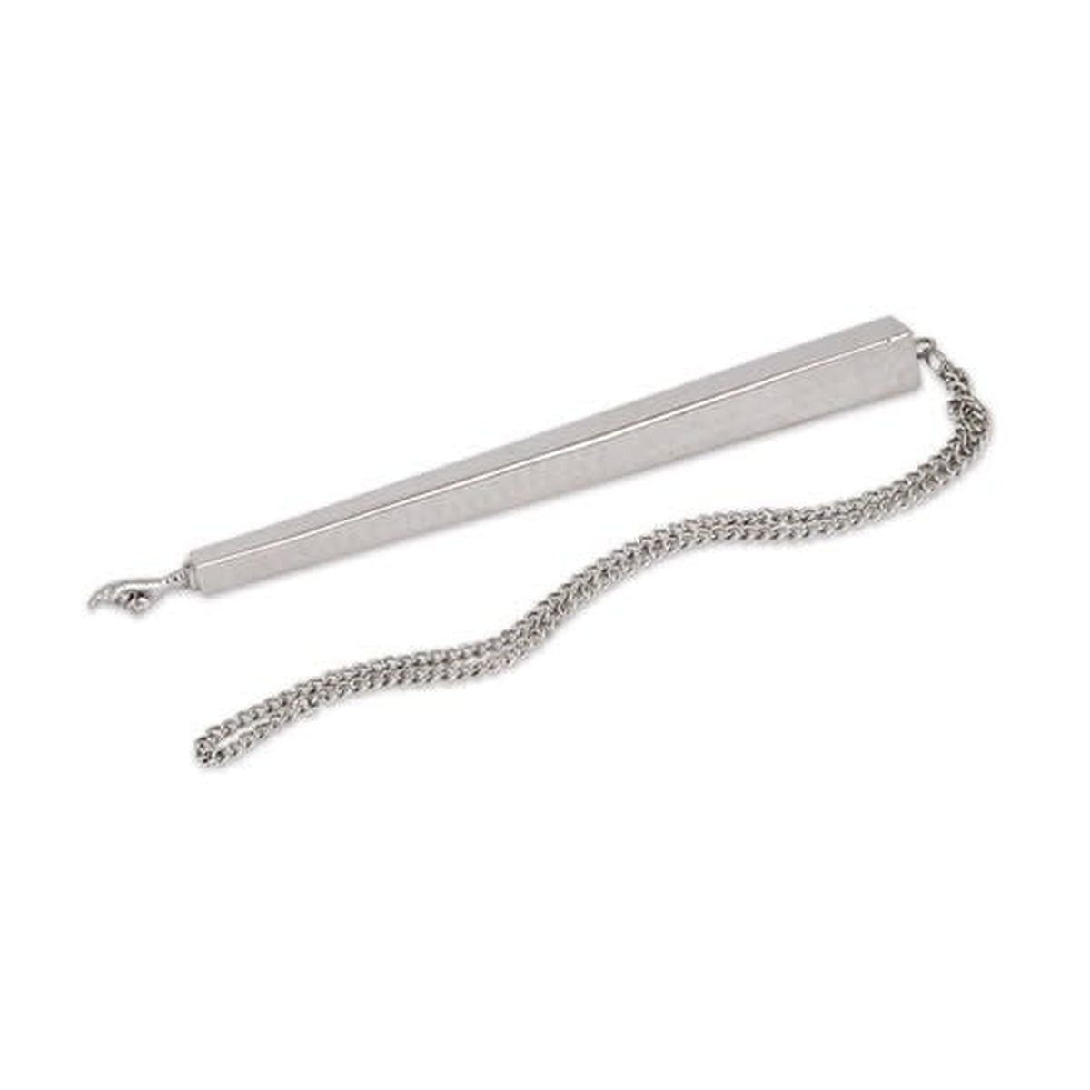 Nickel Yad Torah Pointer, Hammered with Square Edges