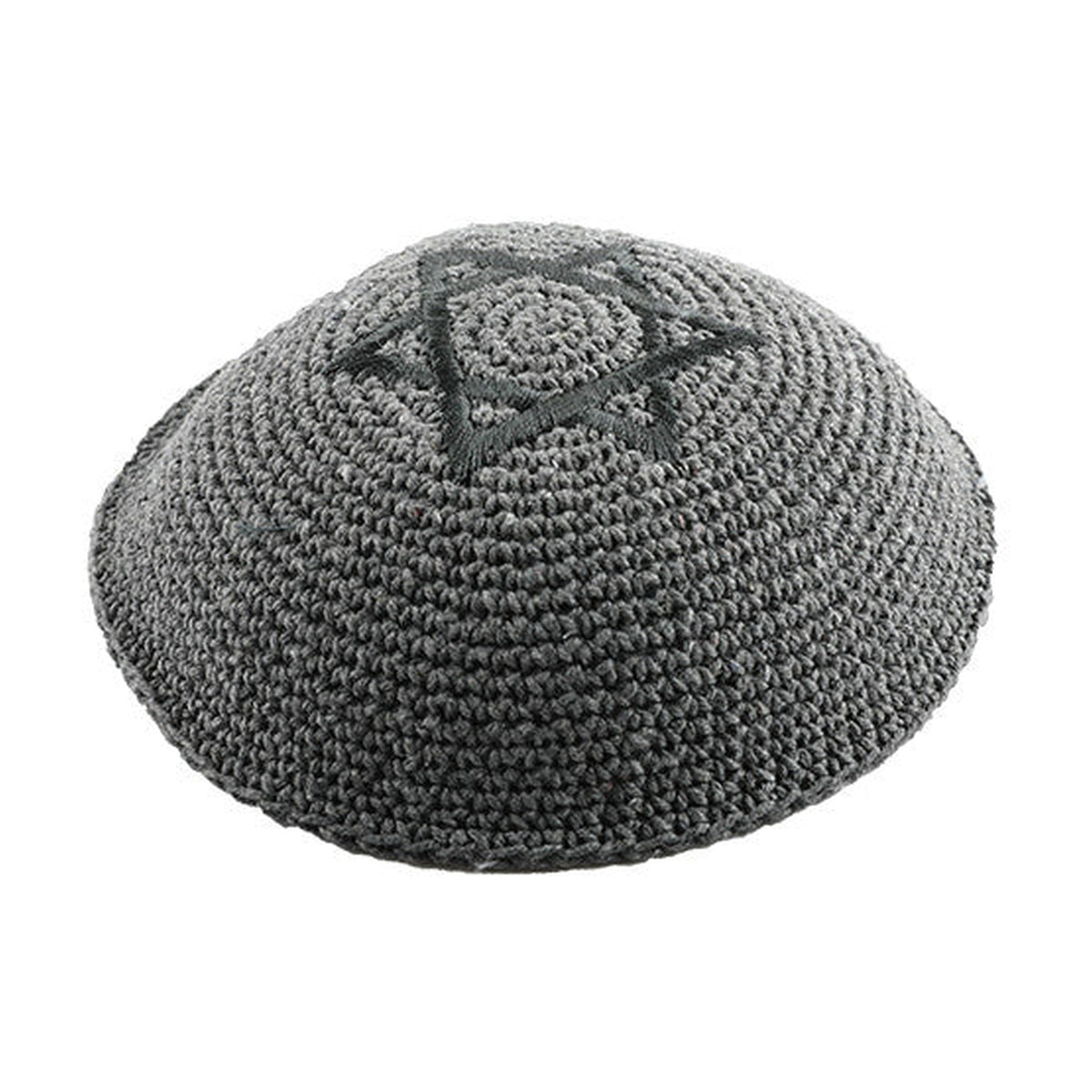 Crocheted Kippah, Grey