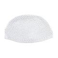 White  Handmade ''Frik'' Kippah, 24cm