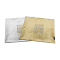 Double-Sided Leatherette Challah Cover, Matte Silver/Gold