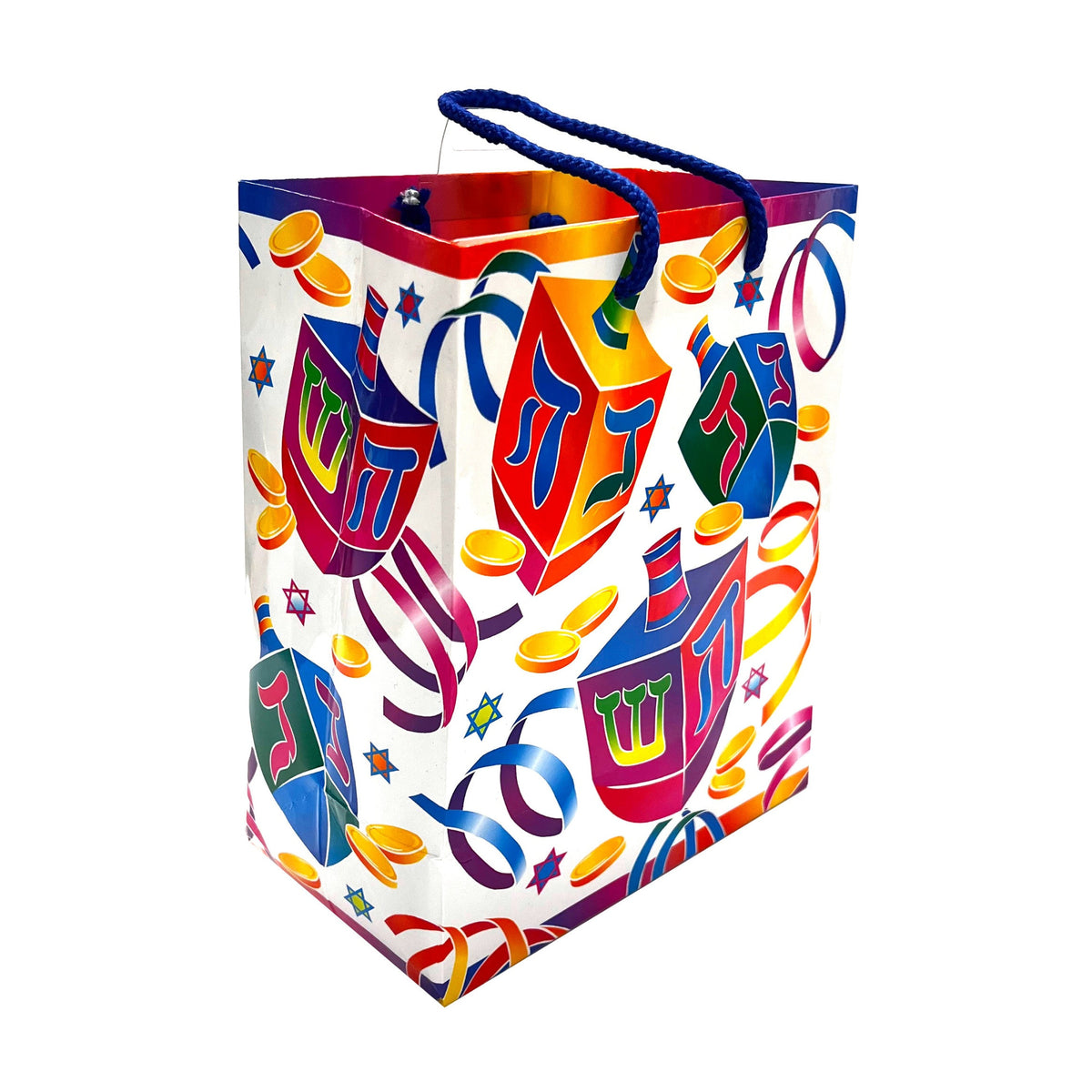 Chanukah Gift Bag ''Watercolour Dreidels''