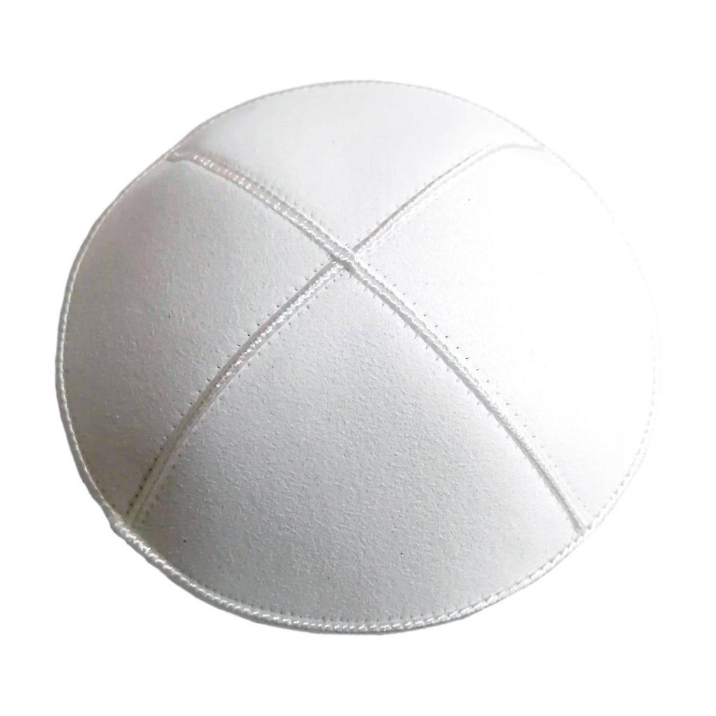 Microsuede Kippah, White