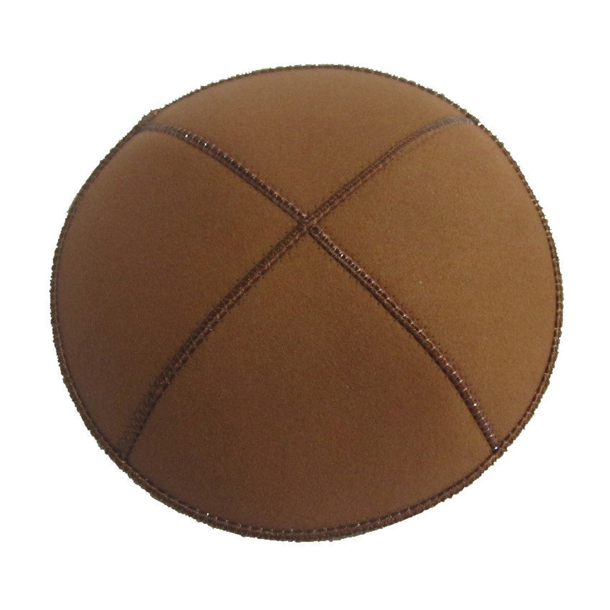 Microsuede Kippah, Chestnut Brown