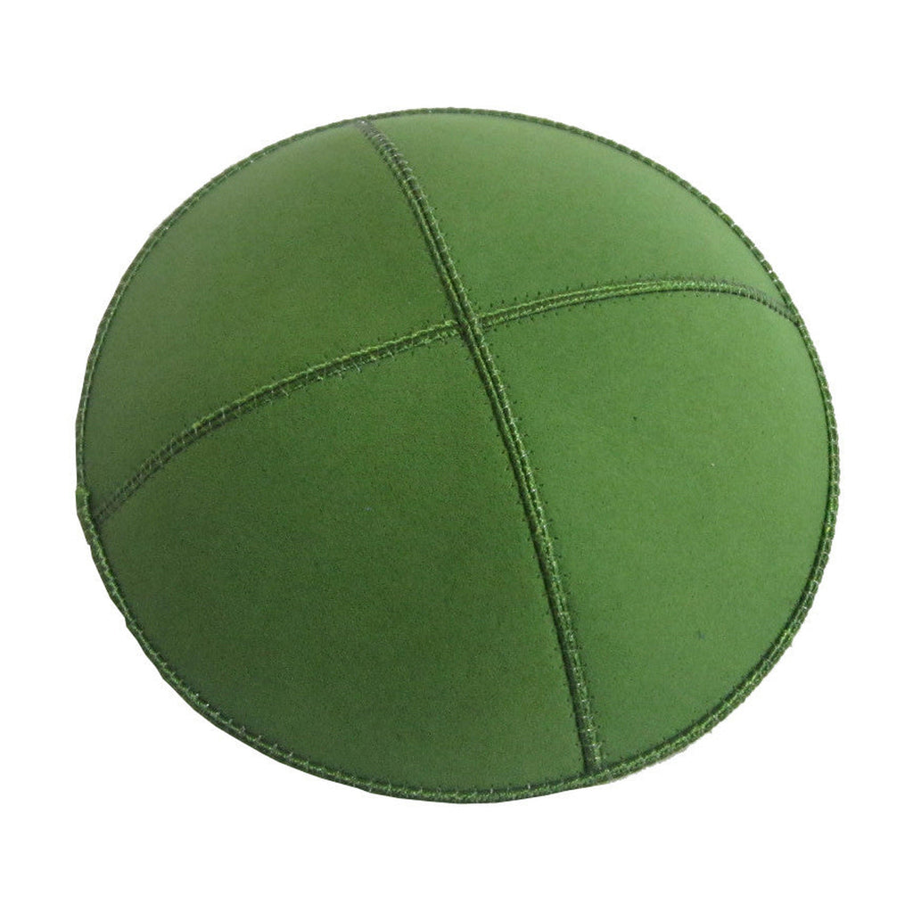 Microsuede Kippah, Forest Green