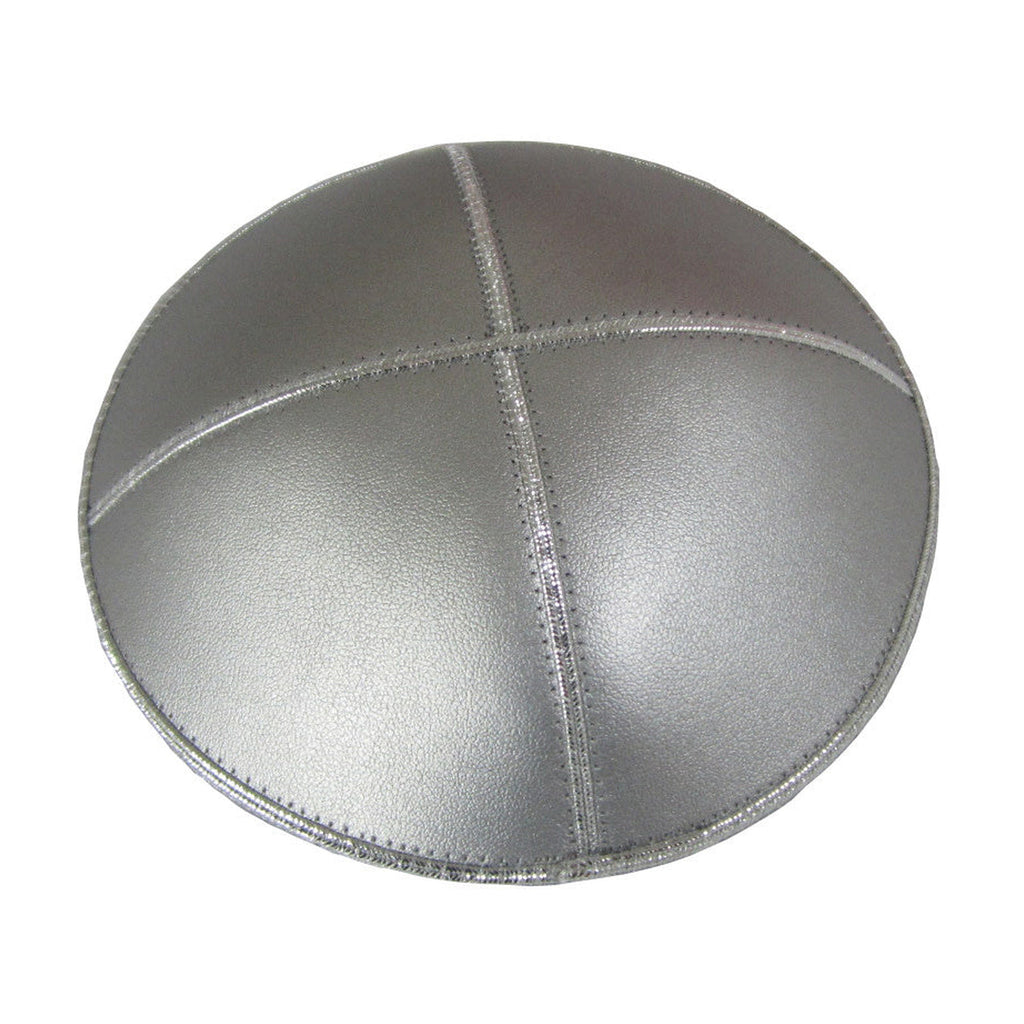 Microsuede Kippah, Shimmering Silver