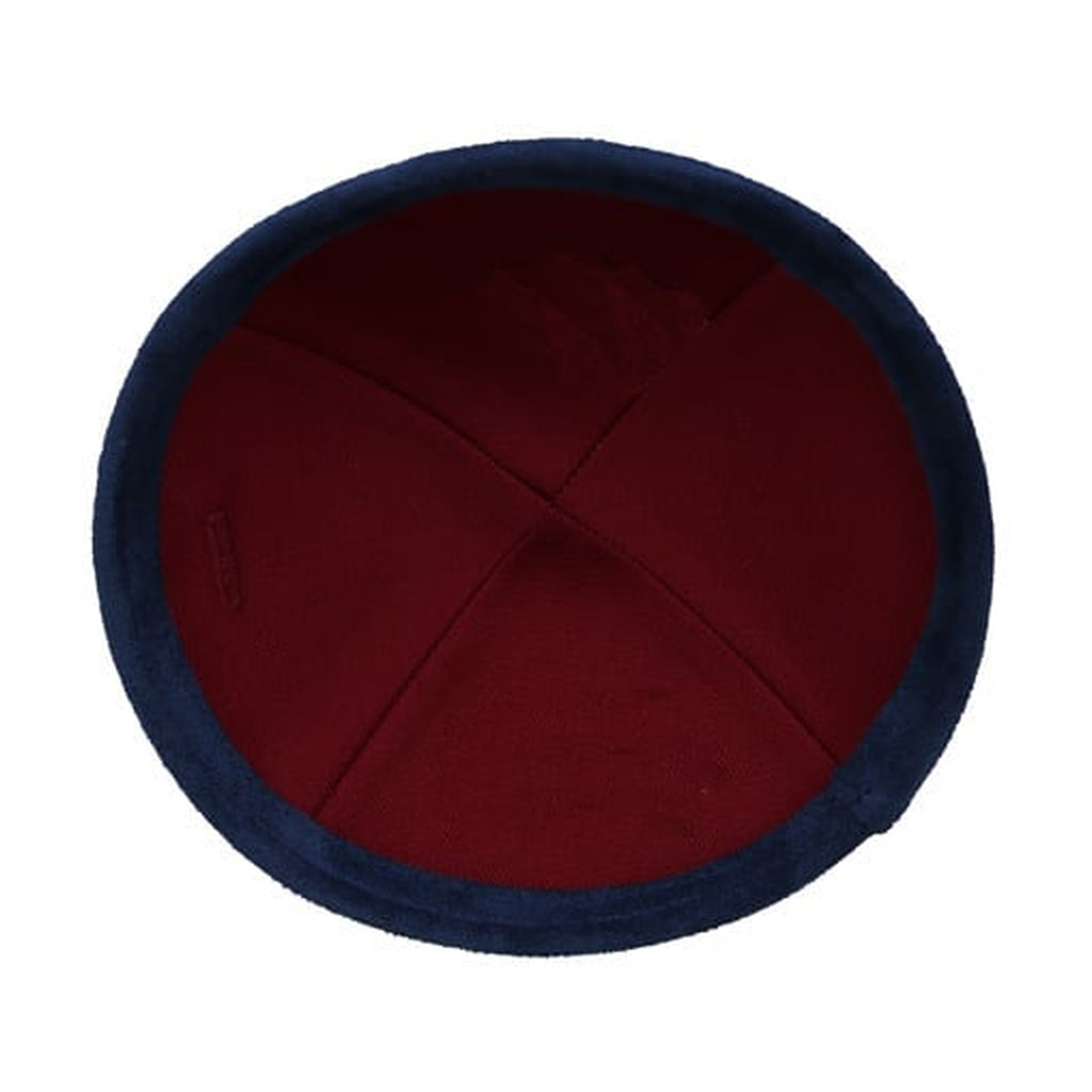 Ultrasuede Kippah, Navy Blue, 17cm