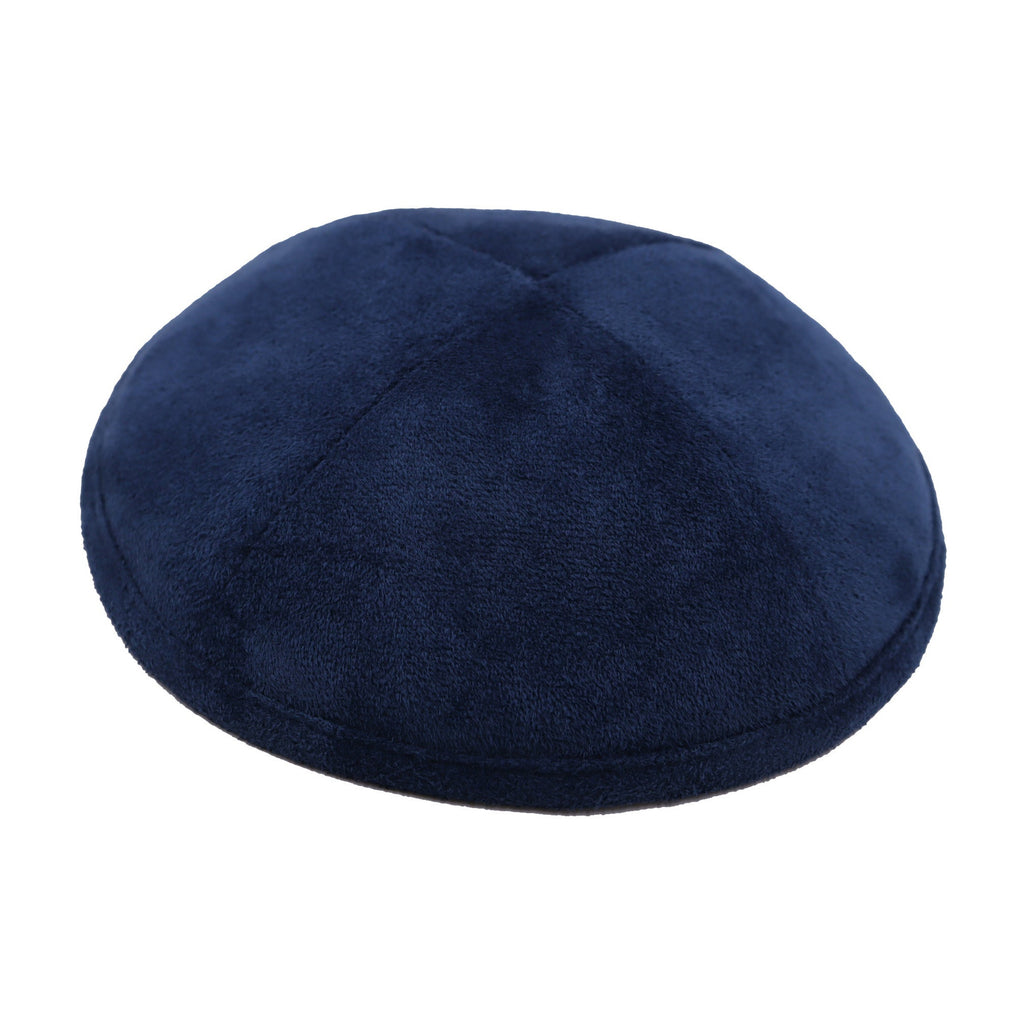Ultrasuede Kippah, Navy Blue, 17cm