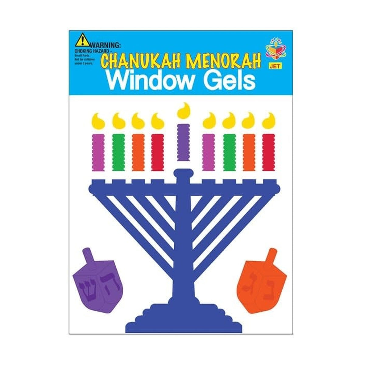 Window Gel Fun, Chanukah Menorah