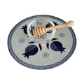 Pomegranate Honey Dish + Wooden Spoon