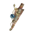 Mezuzah, Small Triangle with Glass Bead