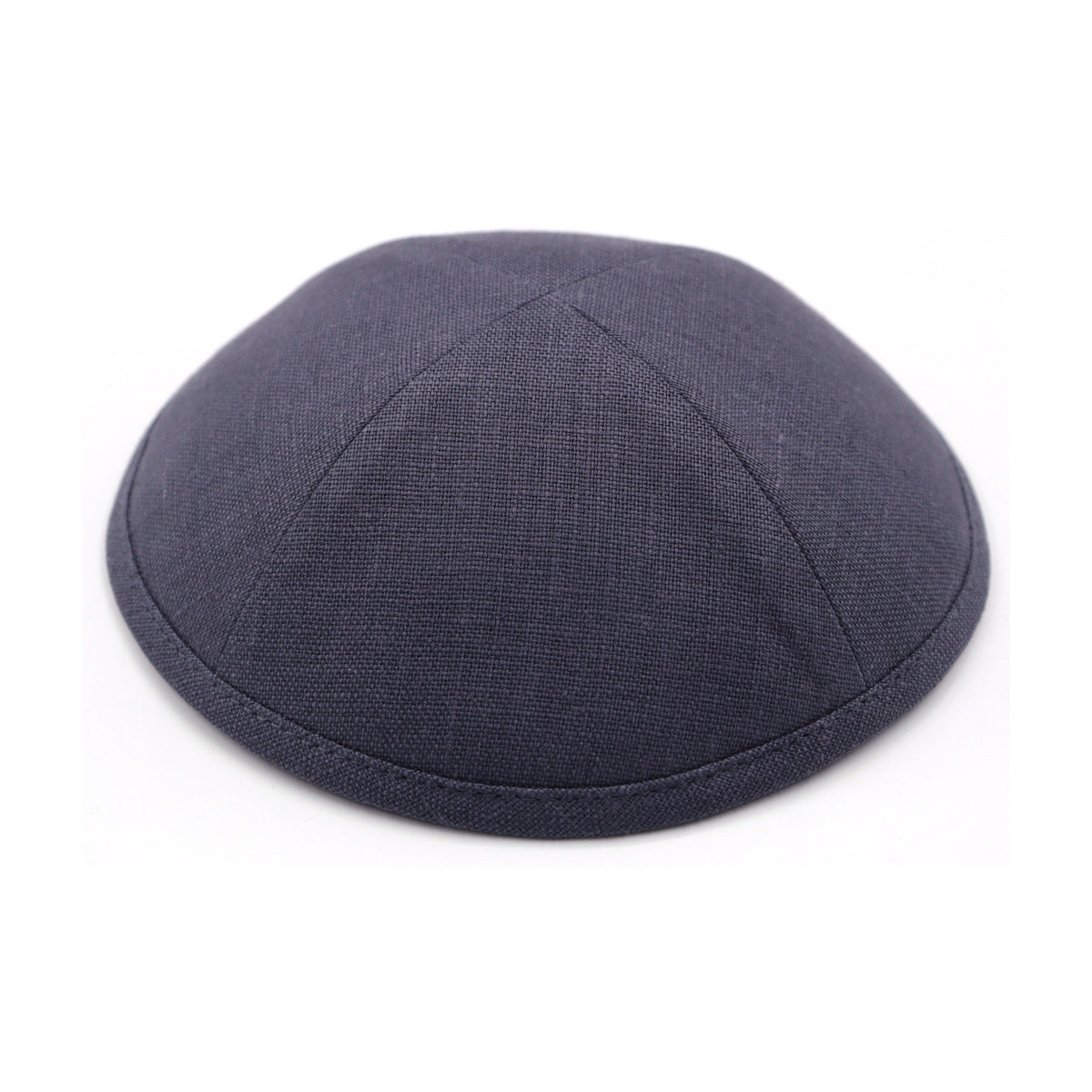 Gunmetal Linen Kippah, 17cm
