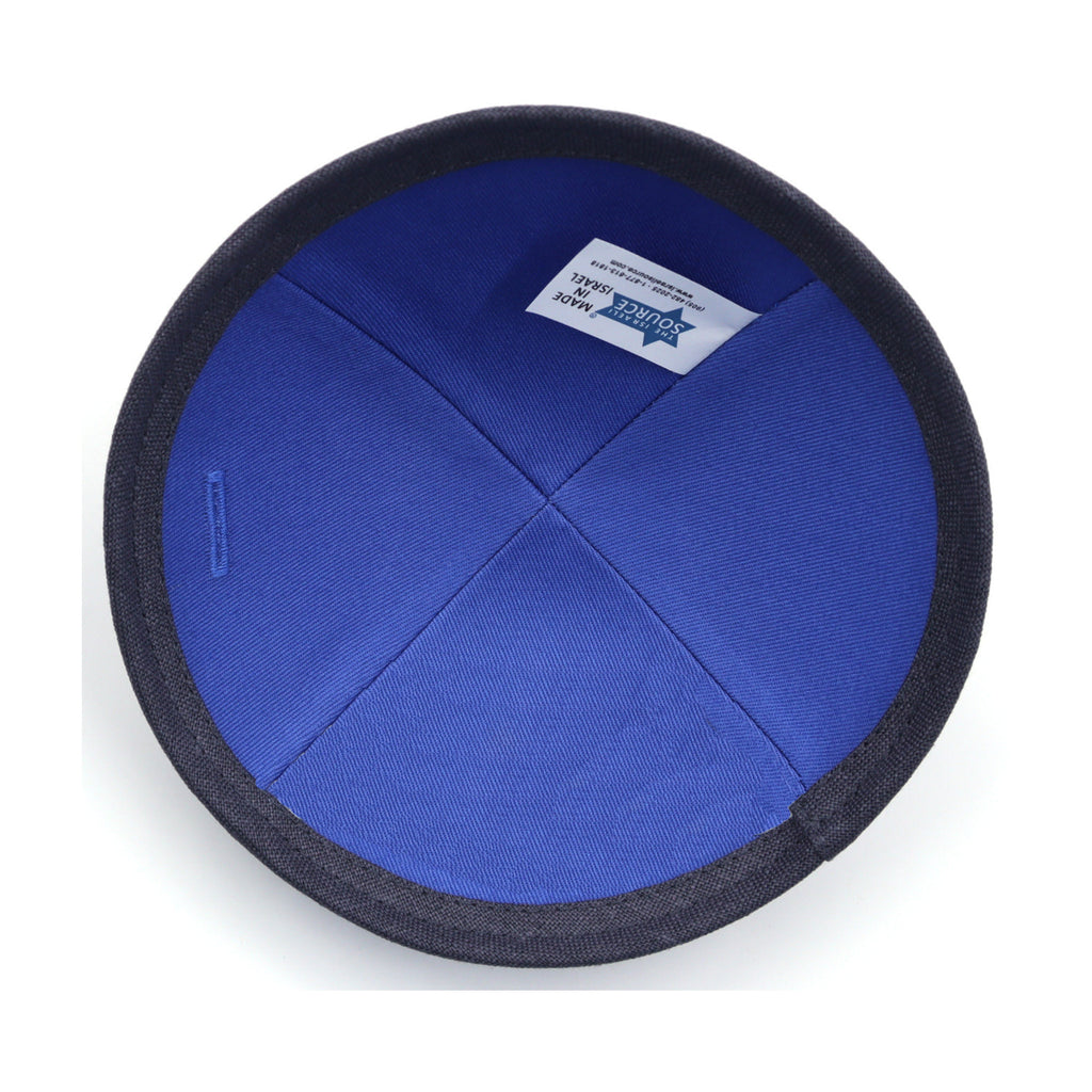 Gunmetal Linen Kippah, 17cm
