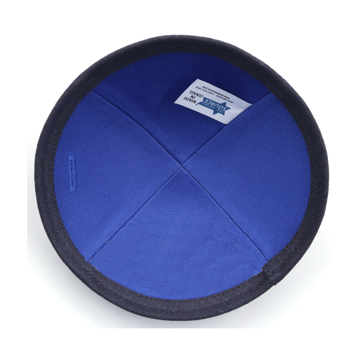 Gunmetal Linen Kippah, 17cm