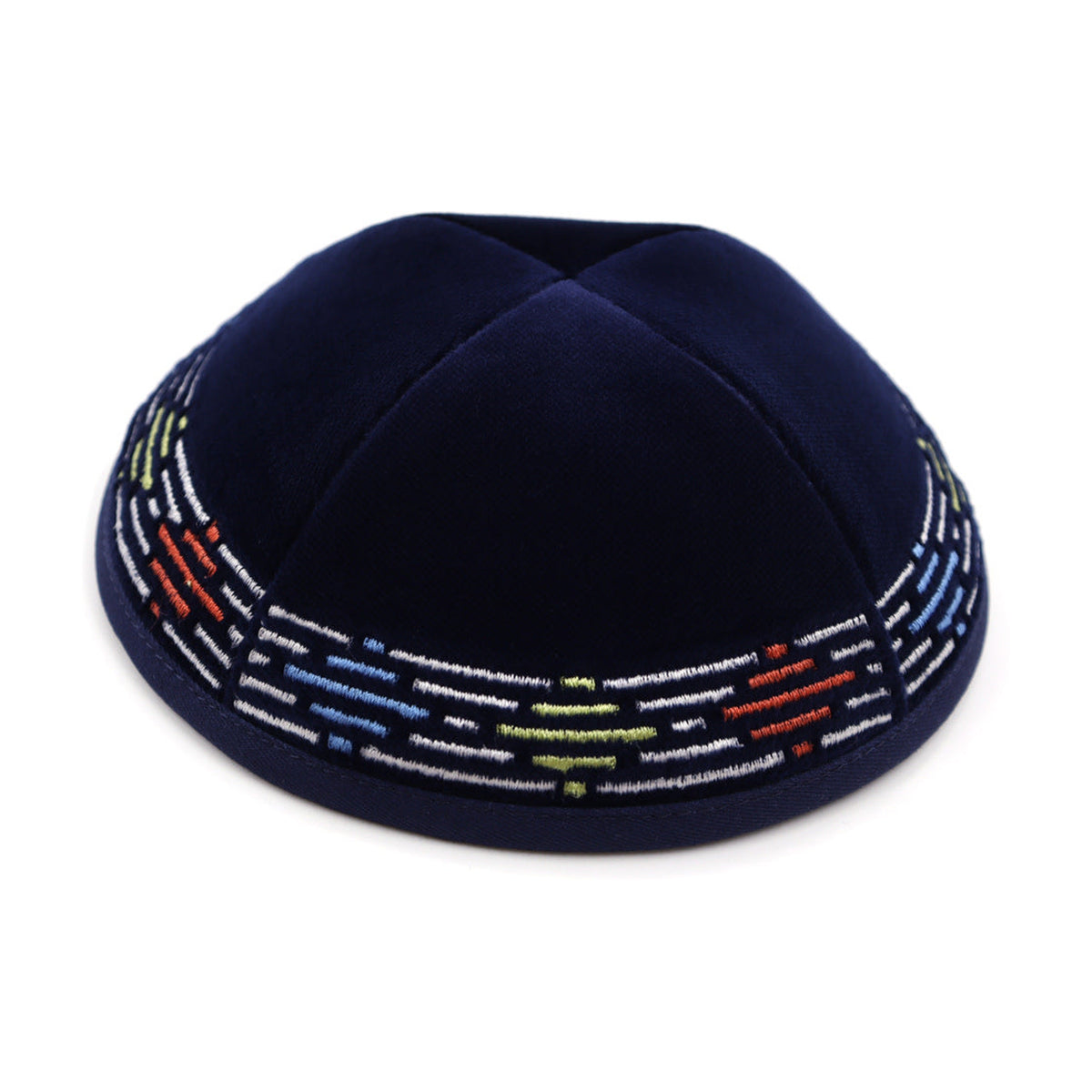 Navy Velvet with Modern Embroidery Design