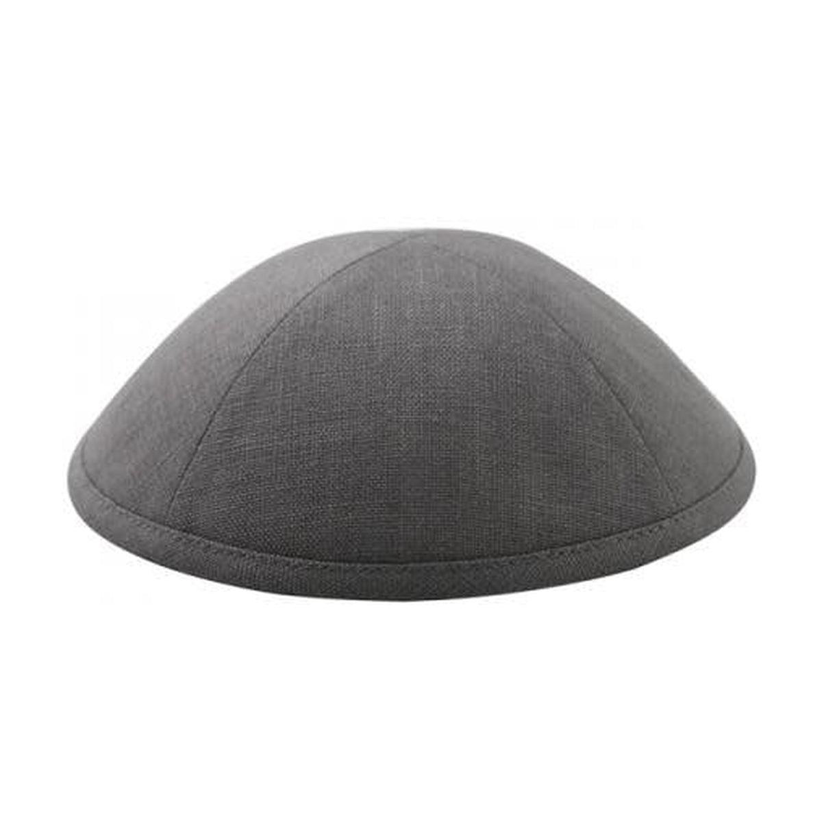 Dark Grey Linen Kippah, 16cm