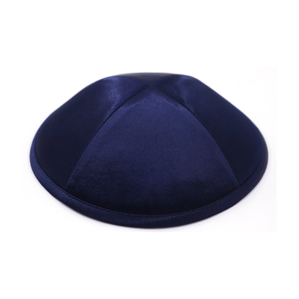 Navy Blue Premium Satin Kippah, 18cm