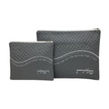Tallit and Tefillin Bag Set, Gray Vinyl Wave Design 35X30