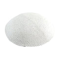 Knit Kippah, White, 19cm