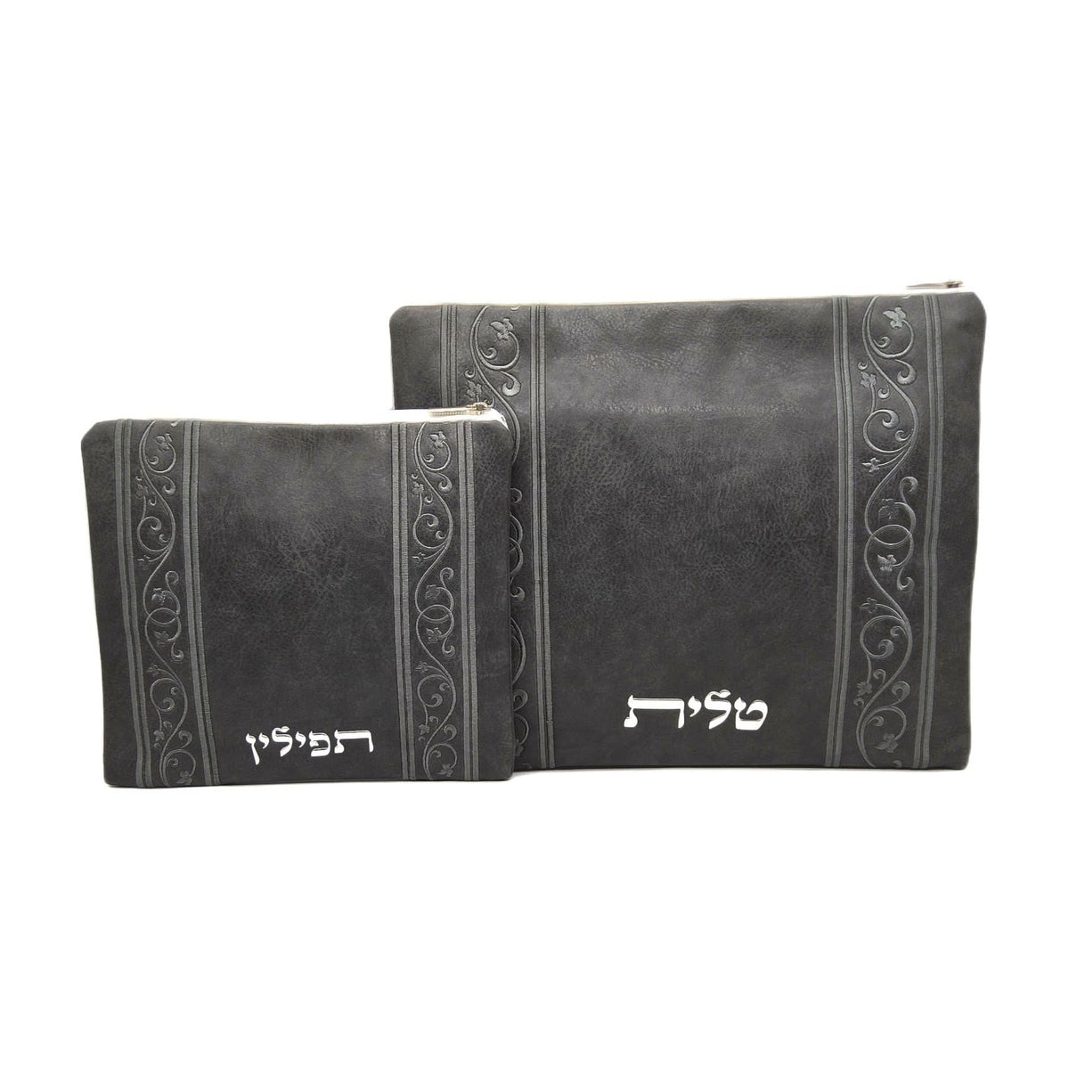 Tallit and Tefillin Bag Set, Concrete Gray Vinyl