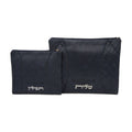 Tallit and Tefillin Bag Set, Dark Blue Vinyl With Silver Letters