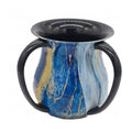 Washing Cup, Acrylic, Blue Marble Design