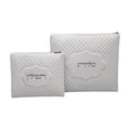 Tallit and Tefillin Bag Set, White Vinyl 35X30
