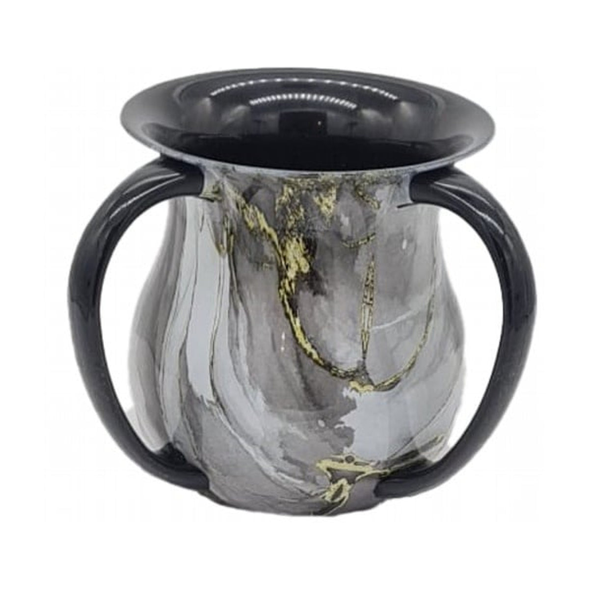 Washing Cup, Acrylic, Grey Marble Design