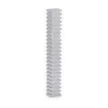 Square Mezuzah Case (S), Grooved, Silver