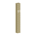 Square Mezuzah Case (S), Grooved, Yellow