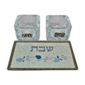 Candlesticks with Tray, Glass