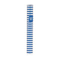Round Grooved Mezuzah Case, Dark Blue
