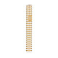 Round Grooved Mezuzah Case, Gold