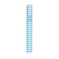 Round Grooved Mezuzah Case, Light Blue
