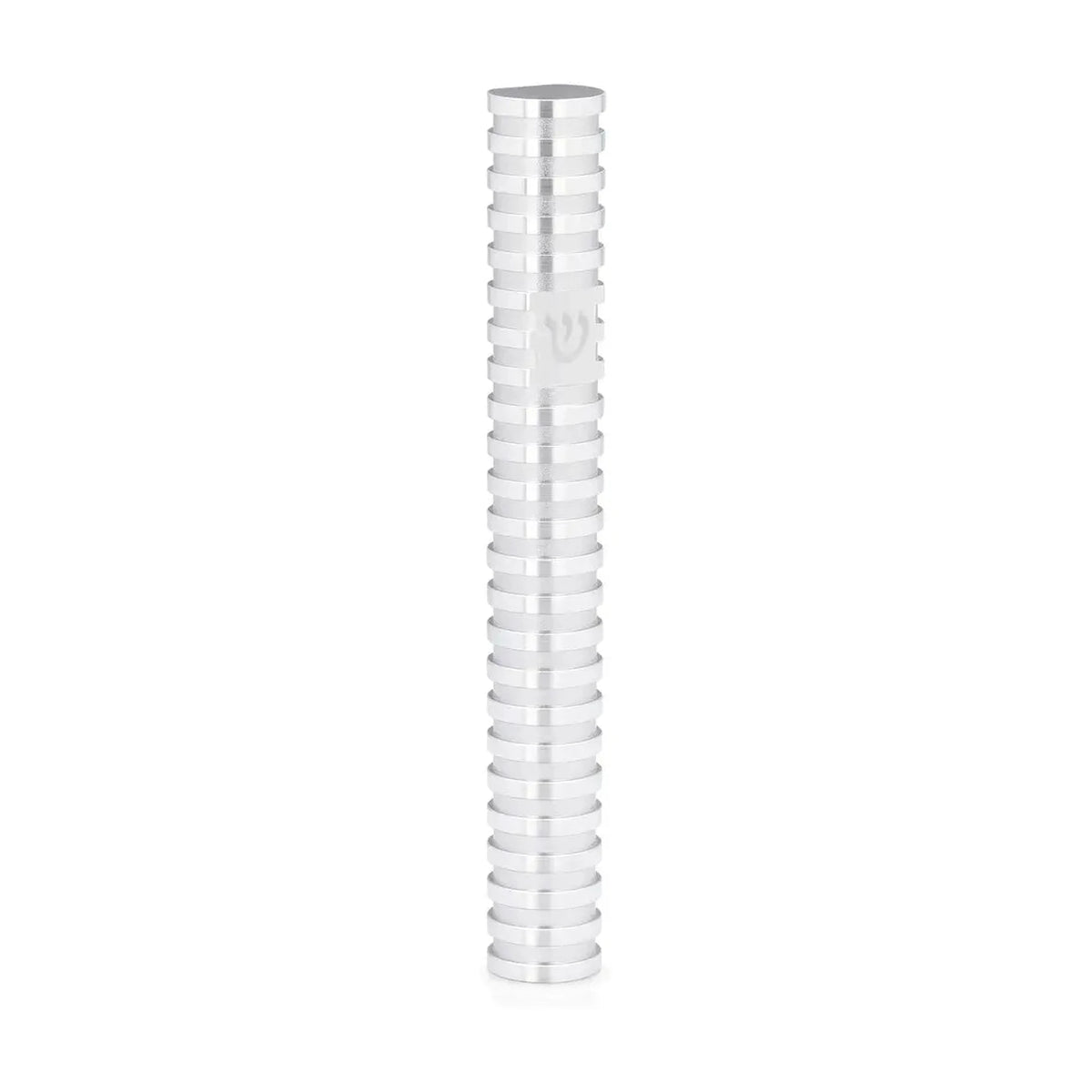 Round Grooved Mezuzah Case, Natural