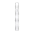 Round Mezuzah Case (S), Grooved, Light Grey