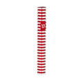 Round Grooved Mezuzah Case, Red
