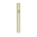 Round Grooved Mezuzah Case, Yellow