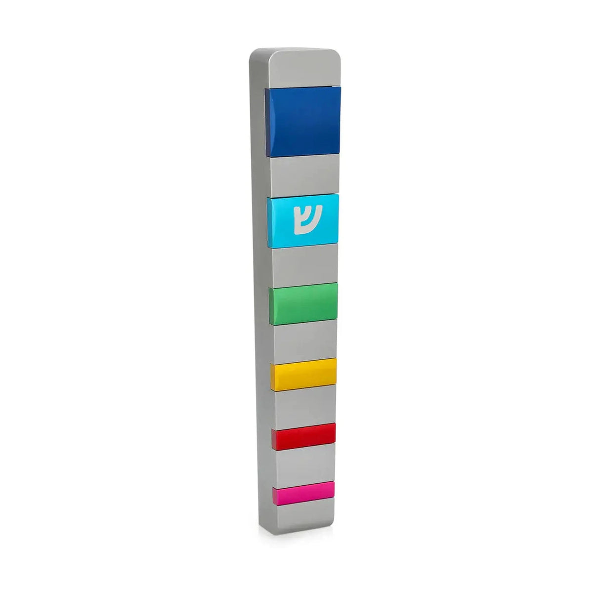Inlaid Mezuzah Case, Rainbow