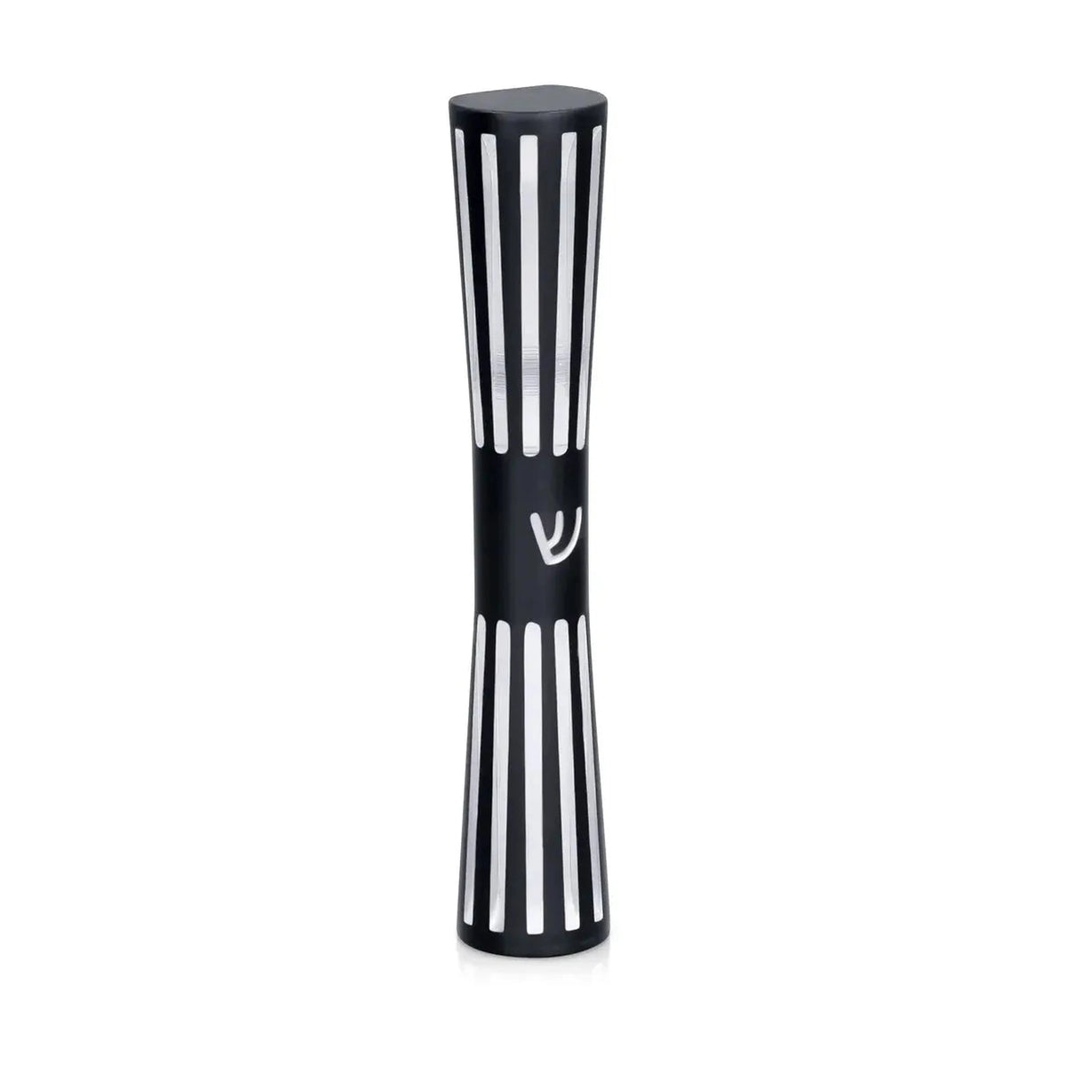 Fluted Mezuzah Case, Black
