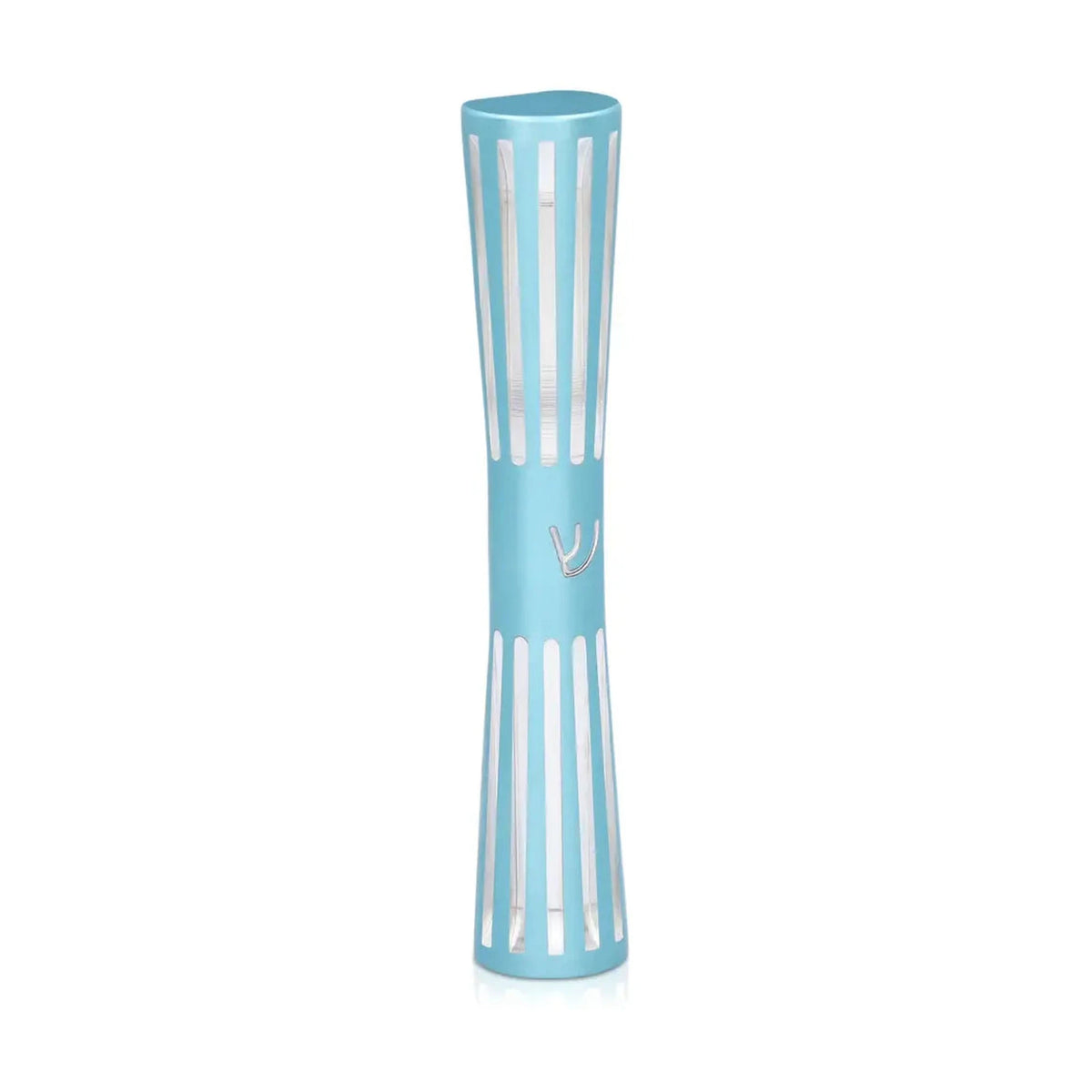 Fluted Mezuzah Case, Light Blue