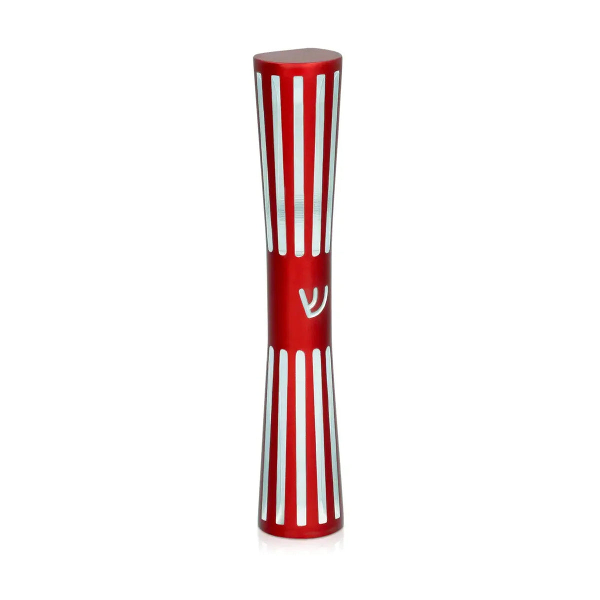 Fluted Mezuzah Case, Red
