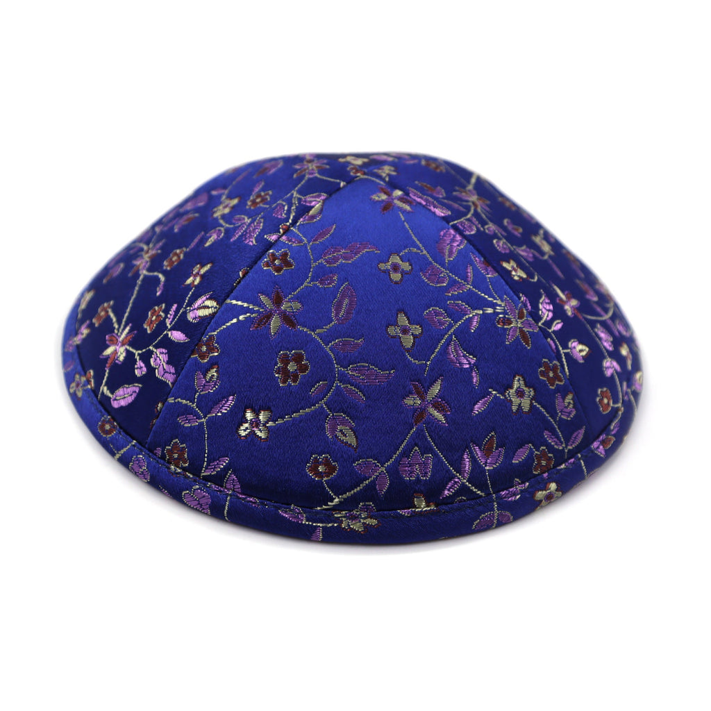 Kippah, Floral Brocade, 17cm