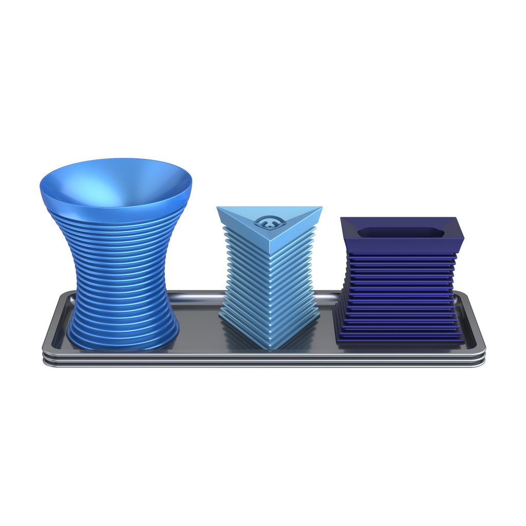 Havdalah Set, Grooved, Blue
